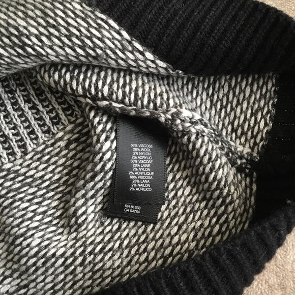 Kenneth Cole NY Crew Neck Mens Gray Black Sweater Sz M Viscose Wool Blend - Picture 4 of 7